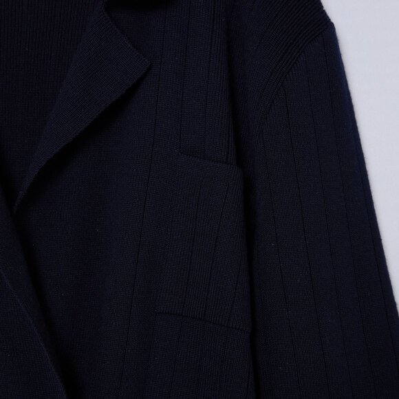 Amina Rubinacci wool cardigan sweater blazer jacket Italy navy - Picture 5 of 12